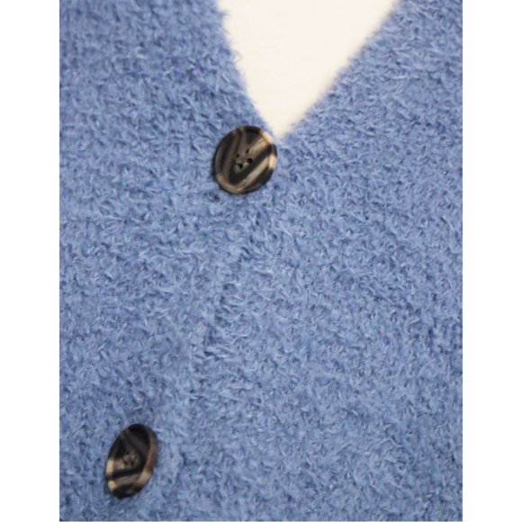 NEW Slate Blue Super Soft Button Front Caradigan - Picture 5 of 8